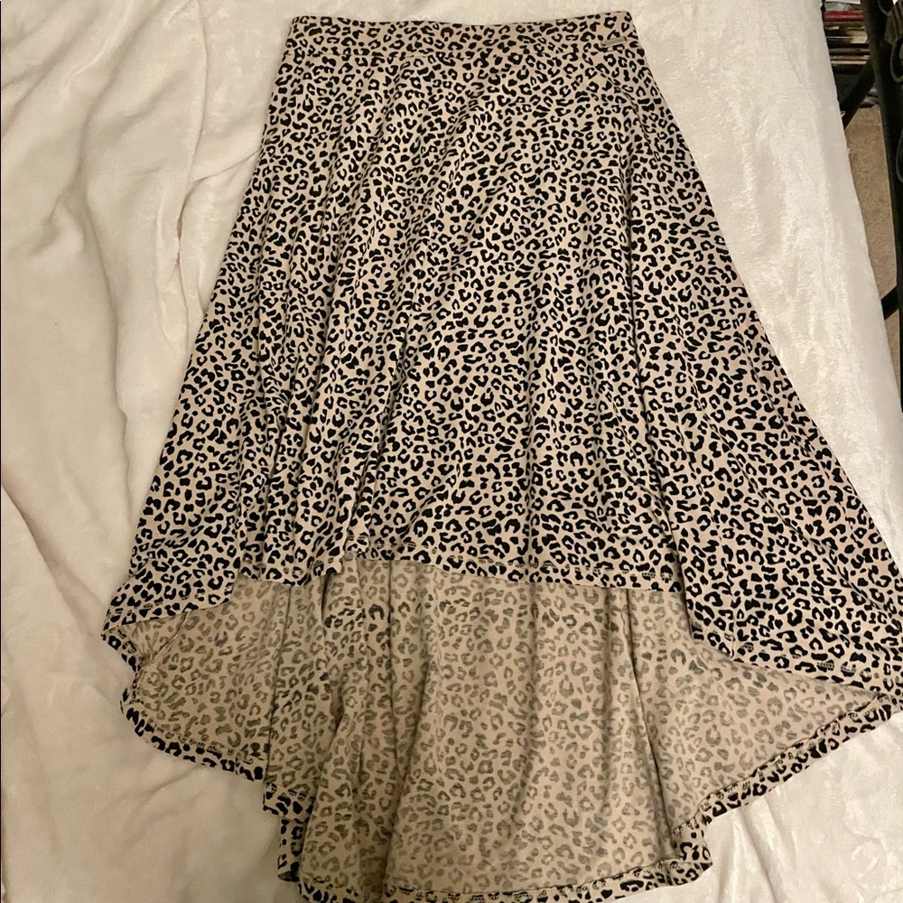 Guess high low leopard skirt